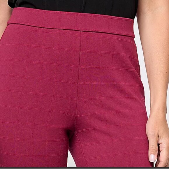 Isaac Mizrahi Printed Ponte Baby Bootcut Ankle Pant , more Sizes a609780 - Picture 2 of 6